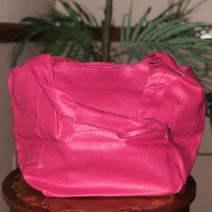 Hot pink leather purse